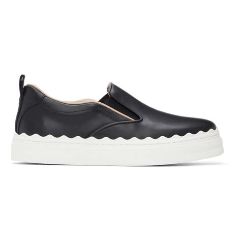 chloe black lauren sneakers|chloe slip on sneakers.